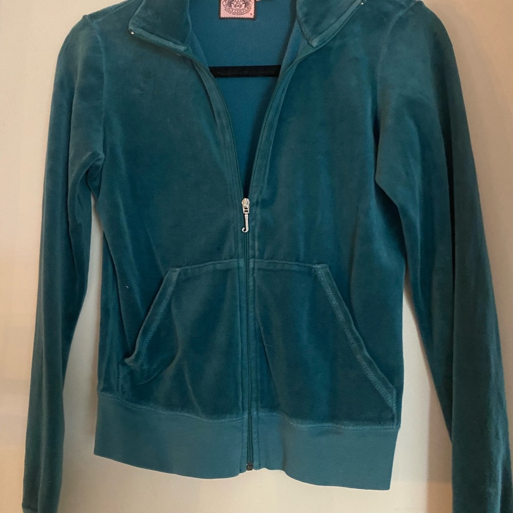 Teal Juicy Velour Jacket